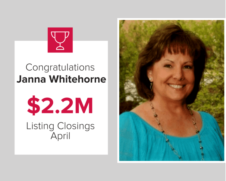 Jana Whitehorne was a top three Mark Spain Real Estate agent last month for new listings.