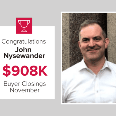 John was a top buyer agent for November 2020