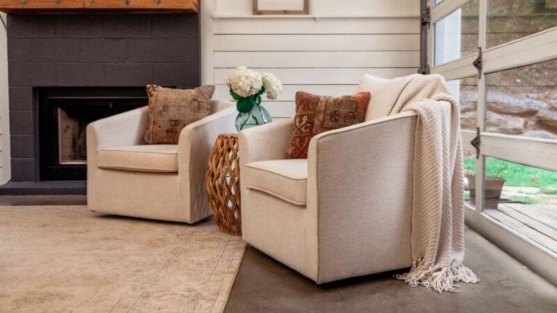 Home staging on a budget often entails rearranging furniture rather than purchasing new pieces.