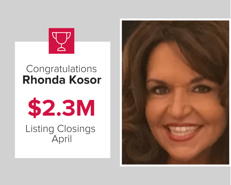 Rhonda Kosor Listed over $2.3M in new homes in April 2020.