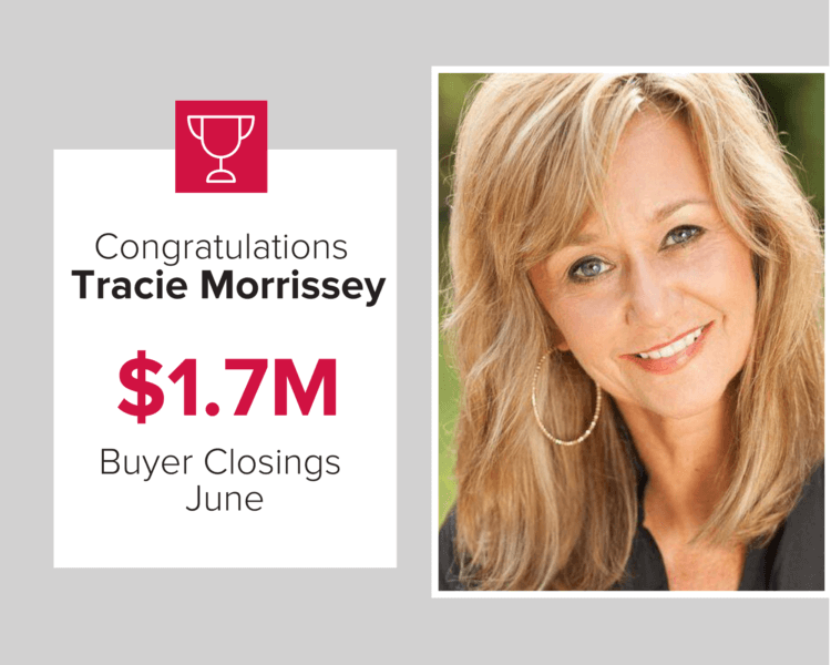 Tracie had $1.7 million in buyer closings in June 2020