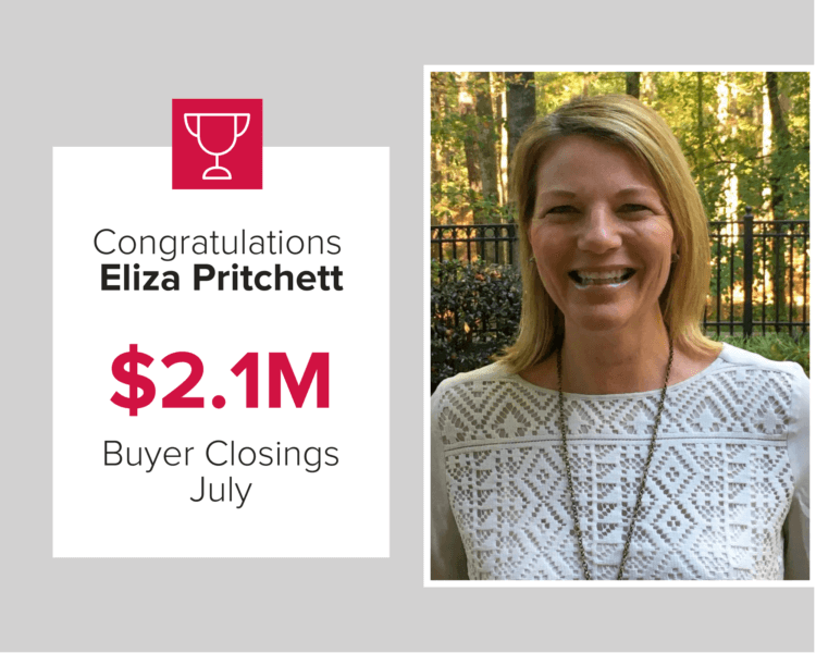 Eliza Pritchett had over $2.1 million in buyer's closings last month