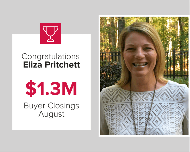 Eliza Pritchett was our second top agent for July for Buyer Closings