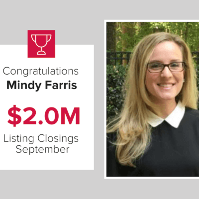 Mindy Faris closed $2 million in listings in September 2020.