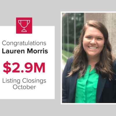 Lauren is a top agent for closings October 2020