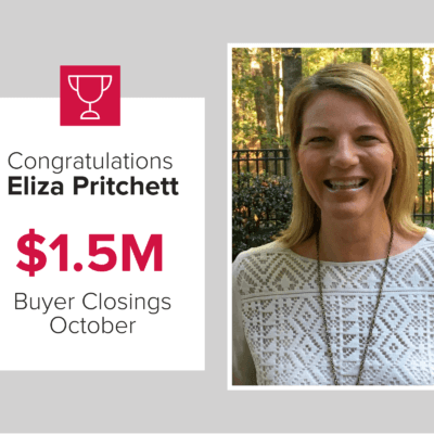 Eliza is a top agent for buyer closings October 2020