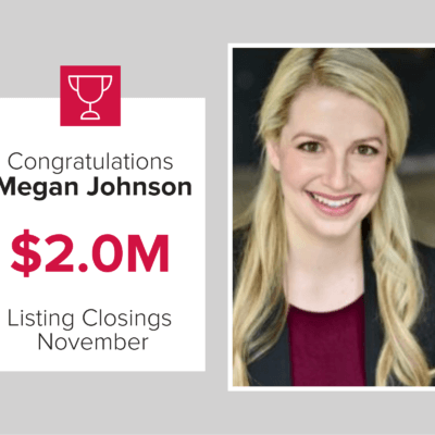 Megan was a top listing agent for November 2020