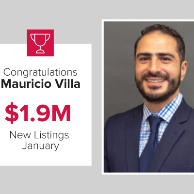 Mauricio was a top agent at Mark Spain Real Estate last month