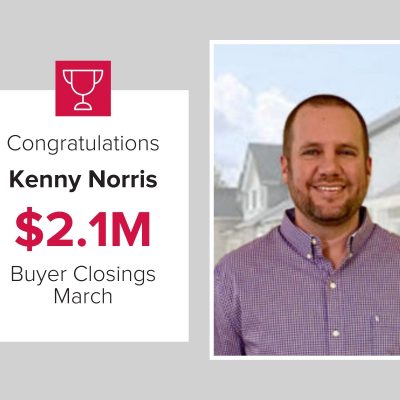 Kenny was the number 1 Exclusive Buyer's Agent last month.
