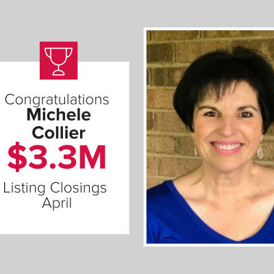 Michele was a top agent for new listing and closings last month!