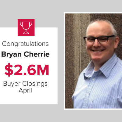 Bryan was the number 1 Exclusive Buyer's Agent in April 2021.