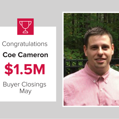 Coe Cameron closed over $1.5M for Mark Spain Real Estate in May 2021!