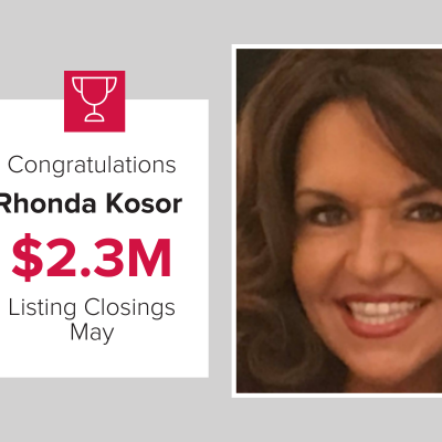 Rhonda Kosor had over $2.3M in Listing Closings in May 2021!