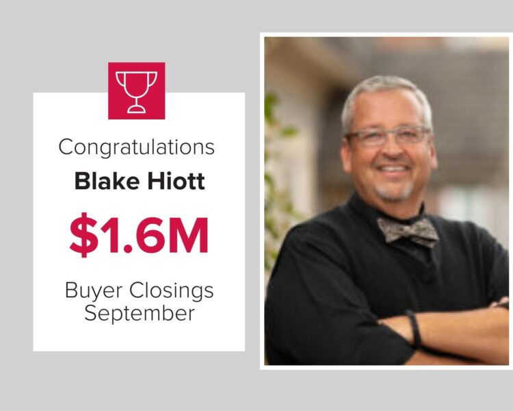 Blake Hiott is a September 2022 Top Performing Agent 