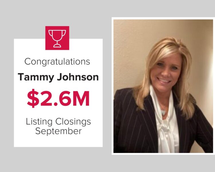 Tammy Johnson wins September Listing Closings 