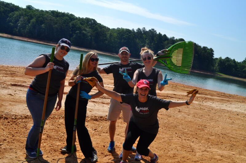 The day consisted of clearing walking trails and cleaning the beach. In addition to cleaning, we set up activities for the kids, and helped counselors prepare for the week of camp on Lake Lanier!