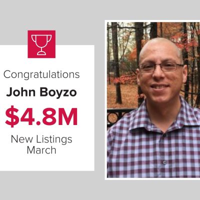 John was the top listing agent for March 2021