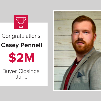 Casey Pennell had $2M in buyer closings in June.