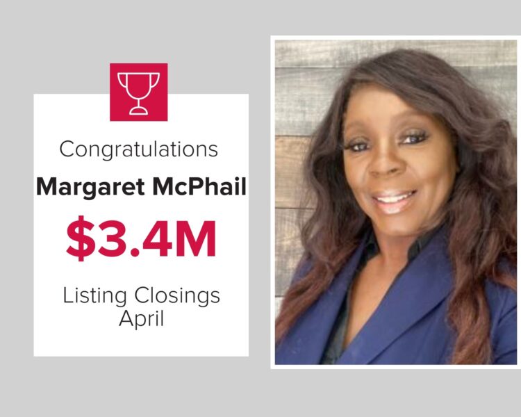 Margaret McPhail has been named a top real estate agent this April at Mark Spain Real Estate