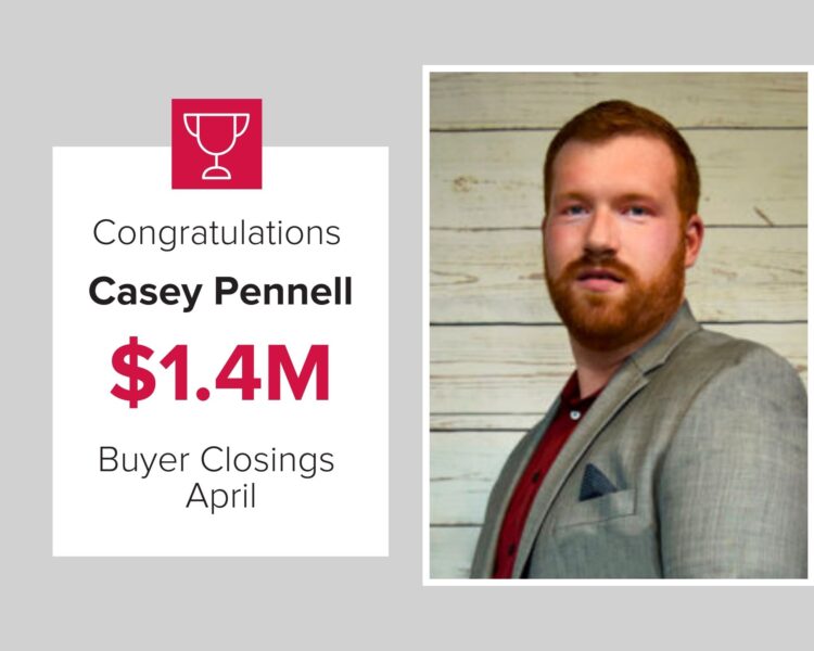 Casey Pennell has been named a top real estate agent this April at Mark Spain Real Estate